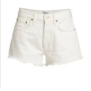 Agolde Parker Cut off White Jean Shorts. Size 28.